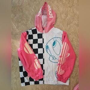 Vintage Members Only Looney Tunes Tweety Bird  Windbreaker Jacket